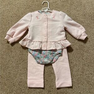 Janie and Jack Baby Outfit with Floral Bodysuit